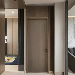Custom Single Plain Wooden Bedroom Door for Interior