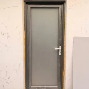 Custom Single Swing Aluminum Frame Tempered Glass Front Entry Door for Villa Apartment