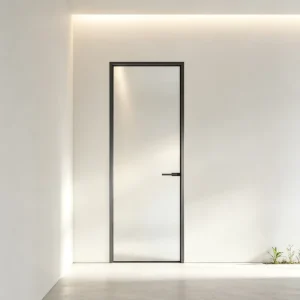 Custom Single Swing Casement Door, Double-Glazed Glass, High-Strength 6063-T5 Aluminum Alloy Profile, Ultra-Narrow Frame