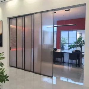 Custom Size Aluminum Alloy Sliding Door Tempered Glass Sound Insulation Minimalist for Interior Use Balcony Kitchen Bathroom