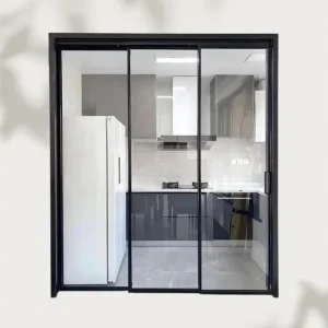 Custom Size Aluminum Alloy Tempered Glass Sliding Door for Kitchen Balcony