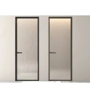 Custom Size Bathroom Glass Swing Door with Frosted or Clear Tempered Glass