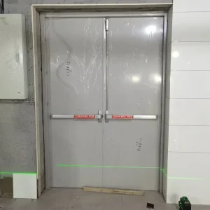Custom Size Fire Rated Acoustic Steel Door Self Closing Smoke Seal for Commercial Building