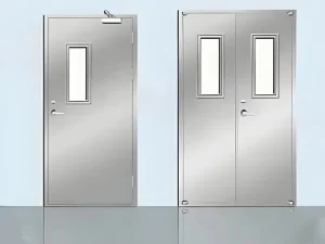 Custom Size Fire Rated Waterproof Steel Safety Door with Vision Panel for Warehouses Offices and Public Areas