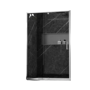 Custom Size Frameless Aluminum Sliding Shower Door with 6mm Safety Tempered Glass