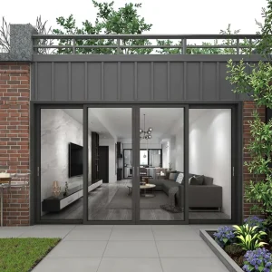 Custom-Size Glass Sliding Door with Aluminum Alloy Frame for Garden, Living Room, Kitchen, or Dining Room