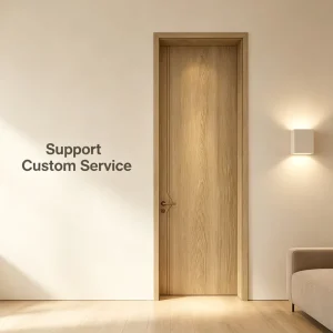 Custom Size Modern MDF Polymer Composite Wooden Interior Door Scratch Resistant for Project Rooms
