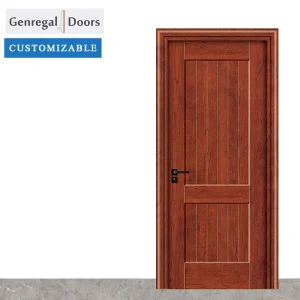 Custom-Size Paint-Free Melamine Wooden Interior Doors with Frames for Apartment Buildings