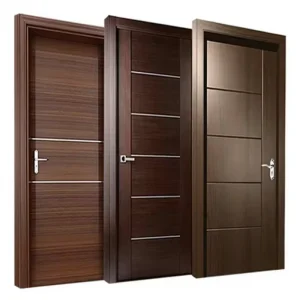 Custom Size Resistant Wooden Door Interior Modern White Solid Wood Core