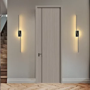 Custom-Size SPC Composite Paint-Free Interior Door French Mid-Century Modern Design for Apartment