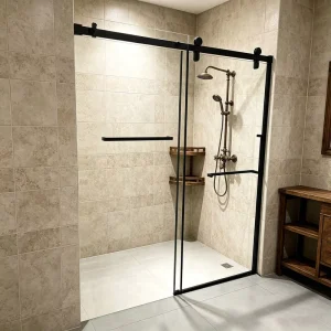 Custom Size Sliding Shower Door Hotel Apartment Tempered Glass Shower Enclosure