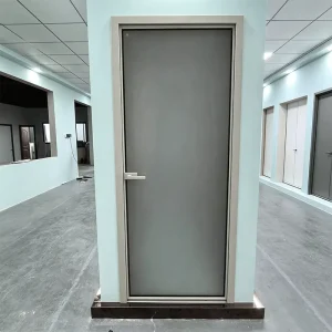Custom-Size Slim-Frame Aluminum Alloy Interior Glass Swing Door for Modern Apartments and Hotels