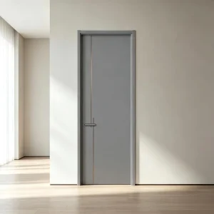 Custom Size Solid Wood Composite Interior Door Side Opening Sound Insulation Modern Design Bedroom School Villa Bathroom Hotel