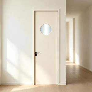 Custom Size Solid Wood Composite Interior Door Side Opening Sound Insulation Modern Design Bedroom School Villa Dining Bathroom
