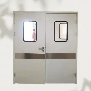 Custom-Size Stainless Steel Hermetic Airtight Swing Door for Cleanroom, Medical, and Hospital Use with Insulated Sealing and Fire Protection