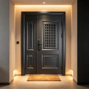 Custom Size Unequal Double Door with Multi Point Lock