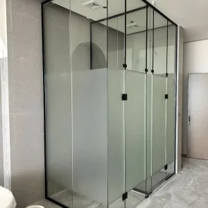 Custom-Sized Easy-Clean Frosted Glass Shower Screen for Bathroom Partition Door