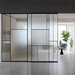 Custom Sliding Glass Doors for Kitchen and Living Room, Soft Closing, Minimalist Design, No Bottom Track