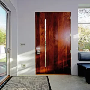Custom Solid Wood Entry Door with Anti-Theft and Sound Insulation for Villa