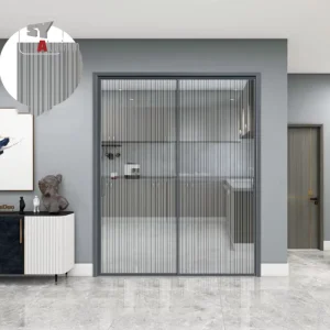 Custom Sound Proof 6000 Series Aluminum Alloy Narrow Frame Interior Doors Double Tempered Glass Swing Welding Bending Cutting