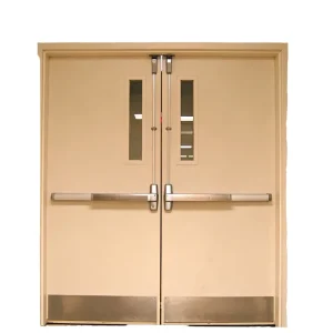 Custom Steel Commercial Hollow Metal Security Fireproof Entry Door Heavy Duty Fire Rated for Hospital or Hotel Use