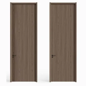 Custom Swing Solid Wood Composite Interior Door, Soundproof, Paint-Free, Minimalist Design for Hotel, Villa, Bedroom, and Apartment