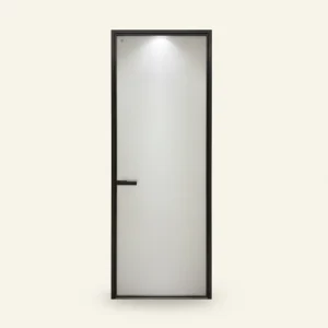 Custom Ultra Narrow Aluminum Alloy Interior Bathroom Door for Villa Apartment or Hotel