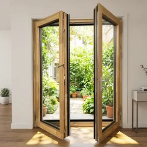 Custom Villa Double Front Entry Aluminum Swing Door with Double Tempered Glass