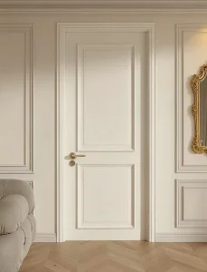 Custom White Primer Moulded MDF Wooden Single Door Leaf for Apartment and Office