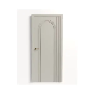 Custom White Primer Moulded Solid Wood Interior Entry Door, Single Leaf
