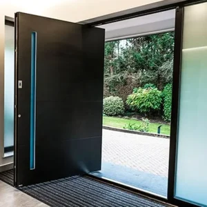 Custom Wooden Front Door Pivot Modern Entrance Engineered Solid Wood