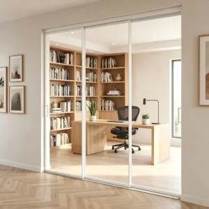 Customizable Aluminum Sliding Doors Equipped with Linkage Device Slide Smoothly for House Ues