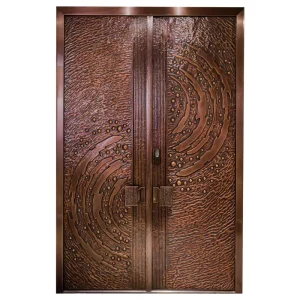 Customizable Antique Style Copper Double Security Entry Door