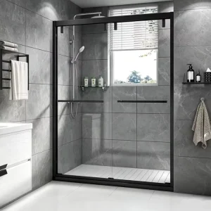 Customizable Double Sliding Tempered Glass Shower Enclosure Door
