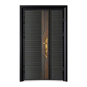 Customizable Modern Cast Aluminum Front Entrance Security Steel Door for Villa and House