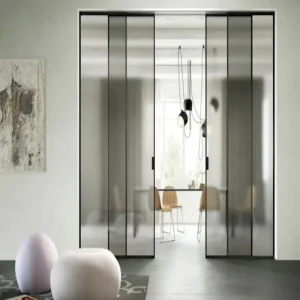 Customizable Modern Durable Aluminum Sliding Door Good Vision Waterproof Extremely Narrow Frame for Kitchen Hotel Outdoor