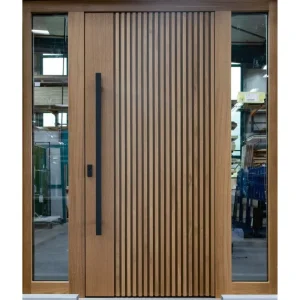 Customizable Modern Solid Wood Double Main Entrance Security Door for Villa Apartment