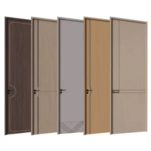 Customizable Oak Waterproof Solid Wood Interior Door for Bedroom and Bathroom