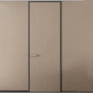 Customizable Solid Wood Aluminum Wooden Door Eco-Friendly Moisture-Proof Waterproof Wear Resistant for Bedroom and Apartment Use