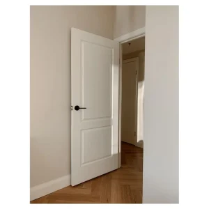 Customizable Solid Wood Interior Door with Glass Panels for Living Room or Bedroom