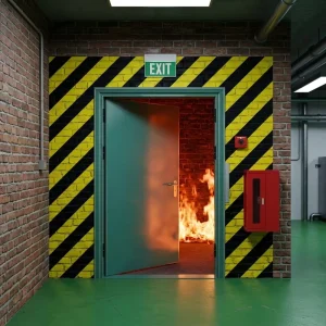 Customizable Steel Fire Door for Indoor Public Areas