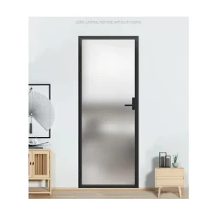 Customize Single Glass Aluminum Swing Door Anti-Peeping Scrub Bathroom Door