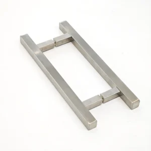 Customized 304 Stainless Steel Door Handle Modern Design Anti Rust Glass Wooden High End for Bathroom Application