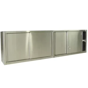 Customized 304 Stainless Steel Hotel Kitchen Wall Cabinet with Sliding Doors