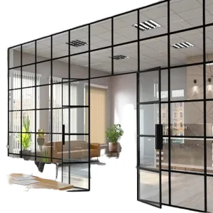 Customized Aluminum Alloy Frame Glass Door for Offices, Malls, Supermarkets, and Apartments