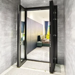 Customized Aluminum Alloy Passive Insulated Glass Casement Door for Office and Residential Use