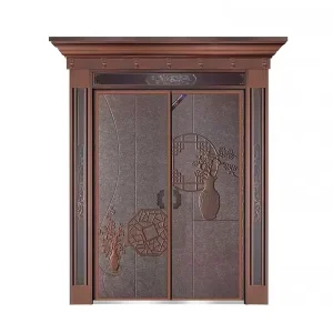 Customized Aluminum Alloy Swing Entry Door Modern Chinese Design for Villa Hotel and Commercial Building