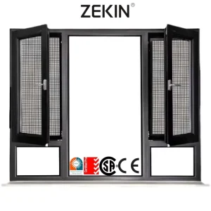 Customized Aluminum Double-Glass Casement Window with Florida Hurricane Certification NFRC AS2047