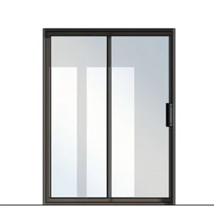 Black Double Leaf Aluminum Sliding Front Door for Balcony