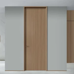 Customized Aluminum Wood Grain Italia-Style Waterproof Single Interior Door for Houses and Bedrooms